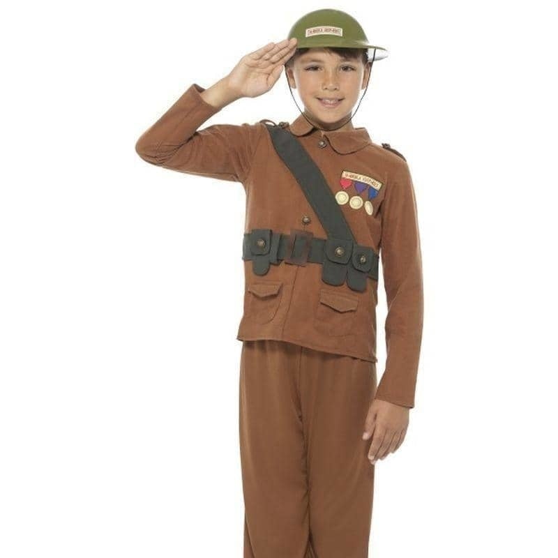 Costumes Australia Horrible Histories Soldier Costume Kids Brown_1