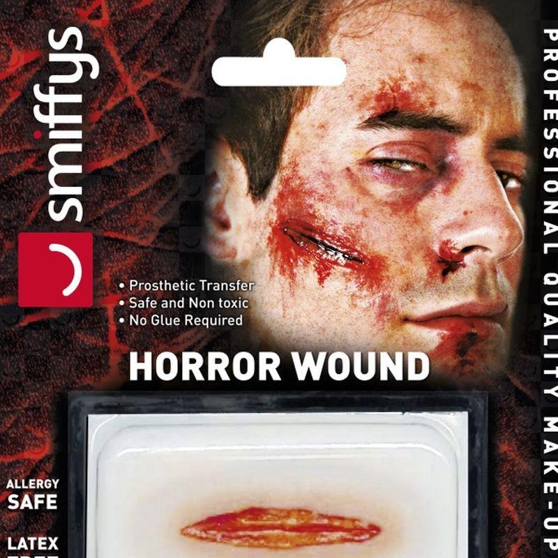 Costumes Australia Horror Wound Transfer Cut & Slashed Wound Adult Red_1