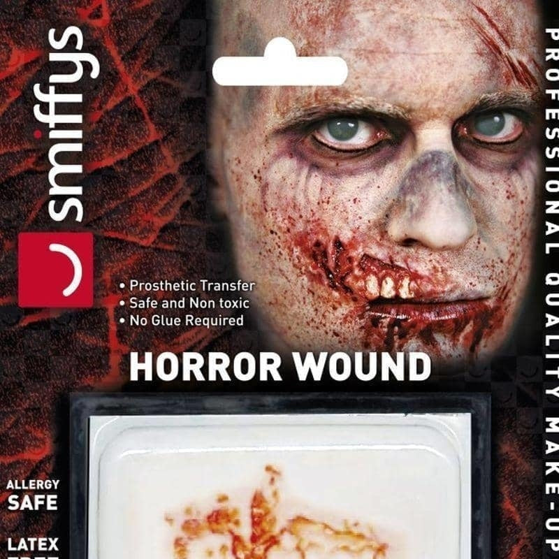 Costumes Australia Horror Wound Transfer Zombie Decay Adult Red_1