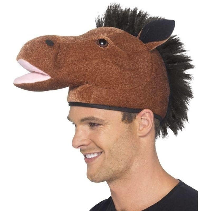 Costumes Australia Horse Hat Adult Brown Animal Headpiece_1