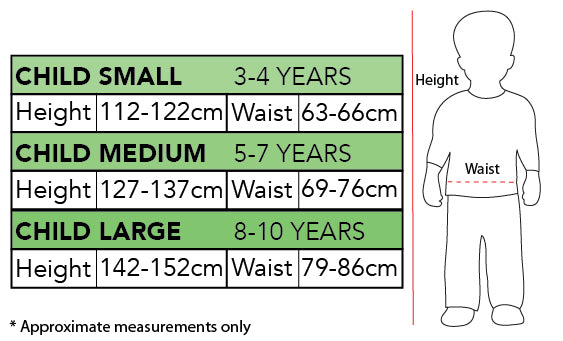 Costumes Australia Size Chart Hulk Child Costume with Mask Avengers Classic