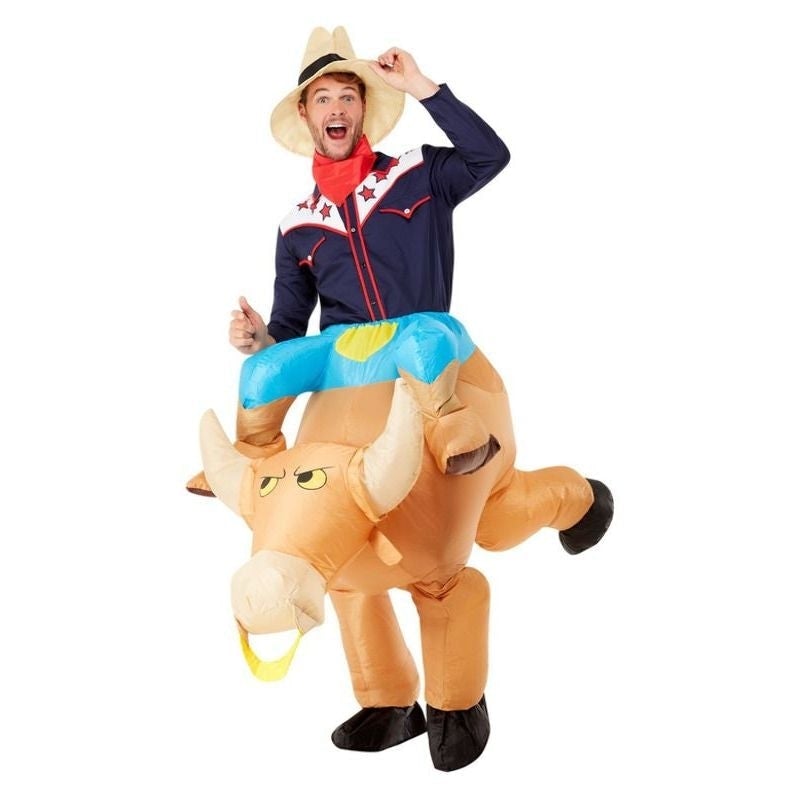 Costumes Australia Inflatable Bull Rider Costume Brown_1