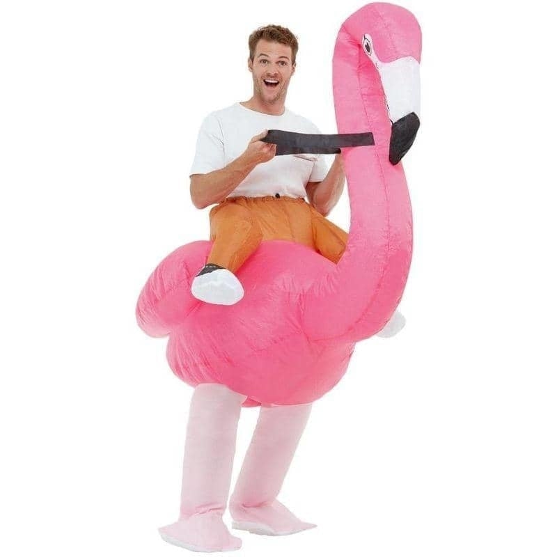 Costumes Australia Inflatable Ride Em Flamingo Costume Adult Pink_1