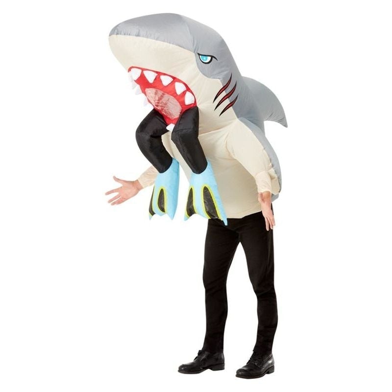 Costumes Australia Inflatable Shark & Diver Costume Grey_1