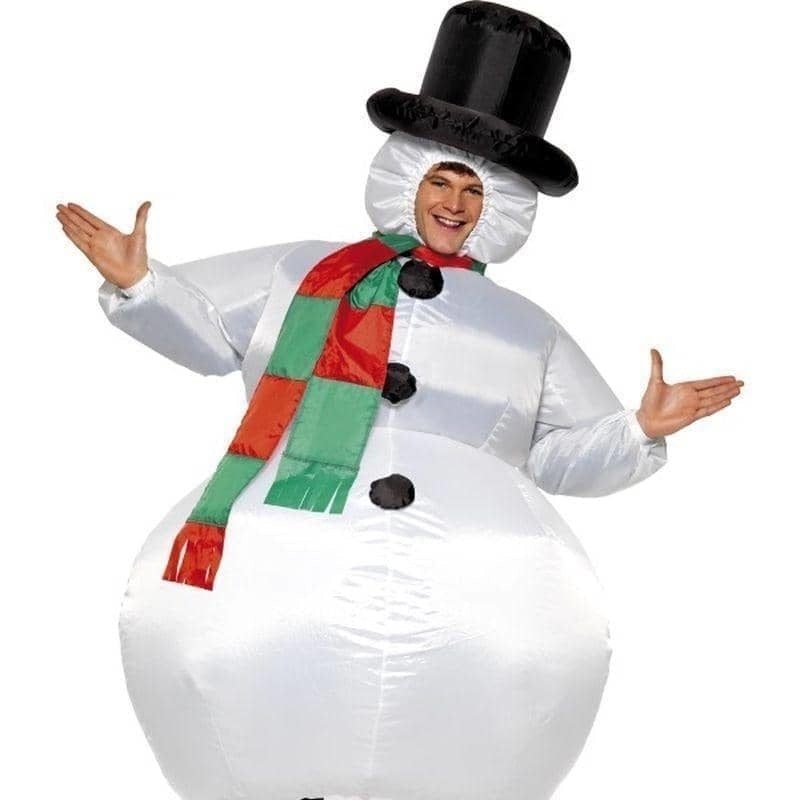 Costumes Australia Inflatable Snowman Costume Adult White_1