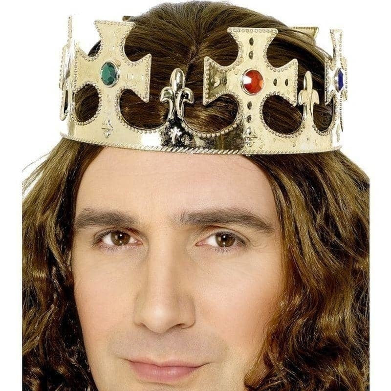 Costumes Australia Jewelled Kings Crown Adult Gold_1