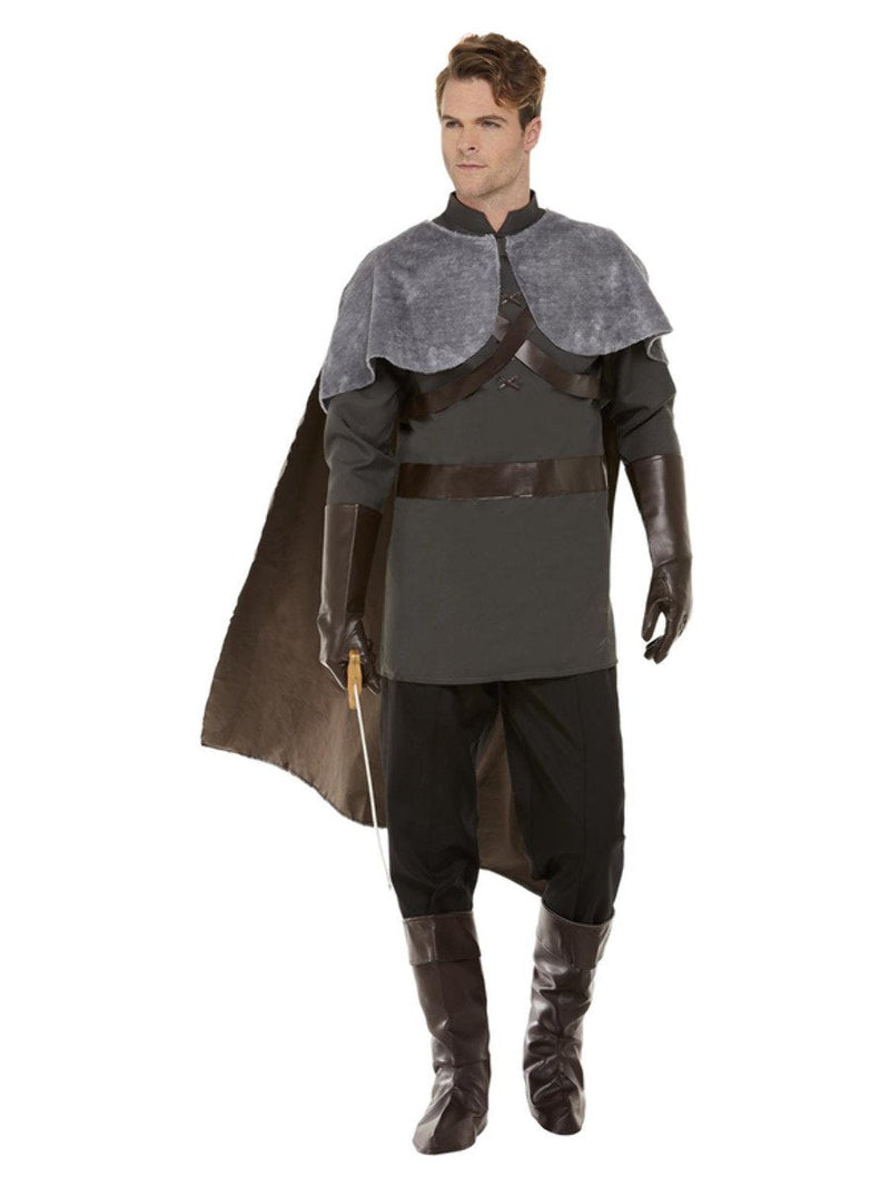 Costumes Australia Jon Snow Medieval Lord Mens Costume Grey_2