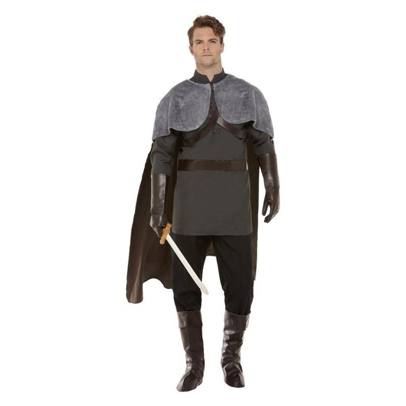 Costumes Australia Jon Snow Medieval Lord Mens Costume Grey_1