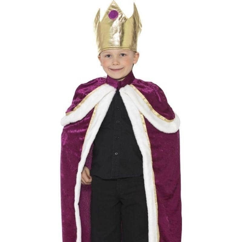 Costumes Australia Kiddy King Costume Kids Purple White_1