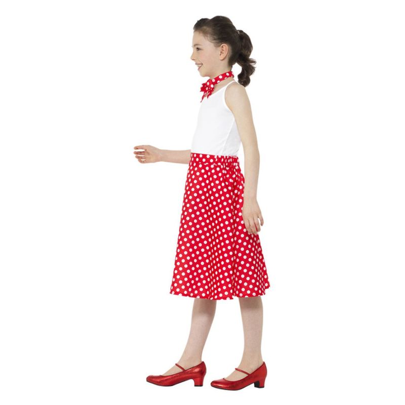 Costumes Australia Kids 50s Polka Dot Skirt Red Child_1