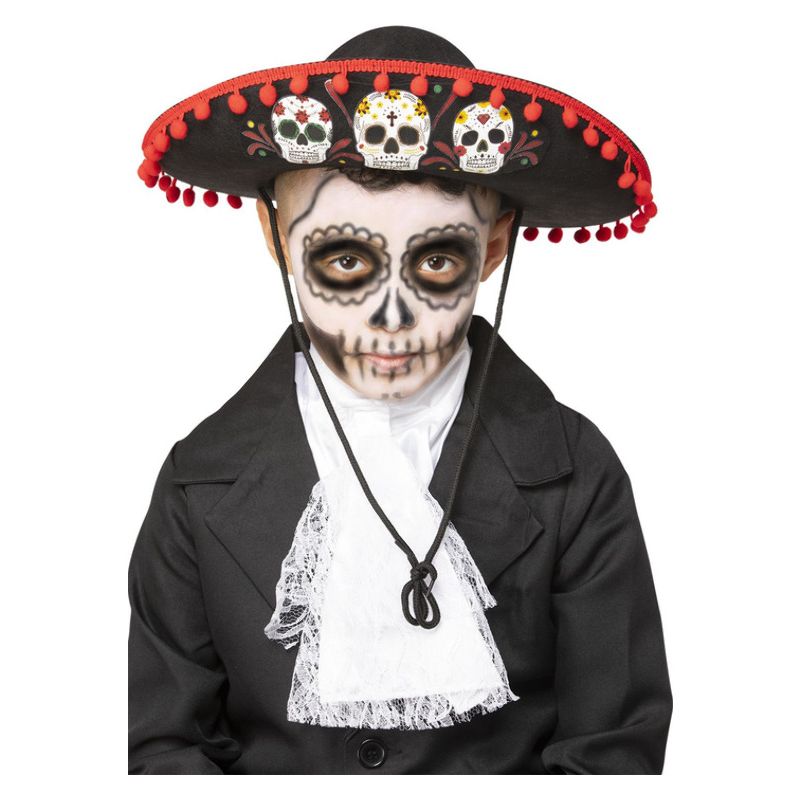 Costumes Australia Kids Day of the Dead Sombrero Child_1