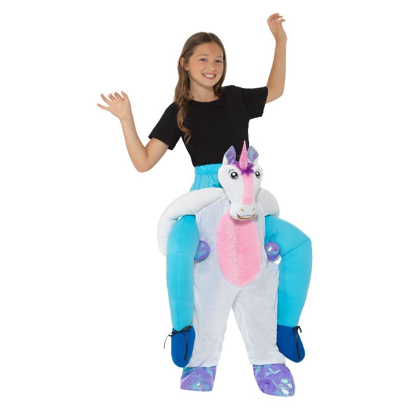 Costumes Australia Kids Piggyback Unicorn Costume Pink & White Child_1