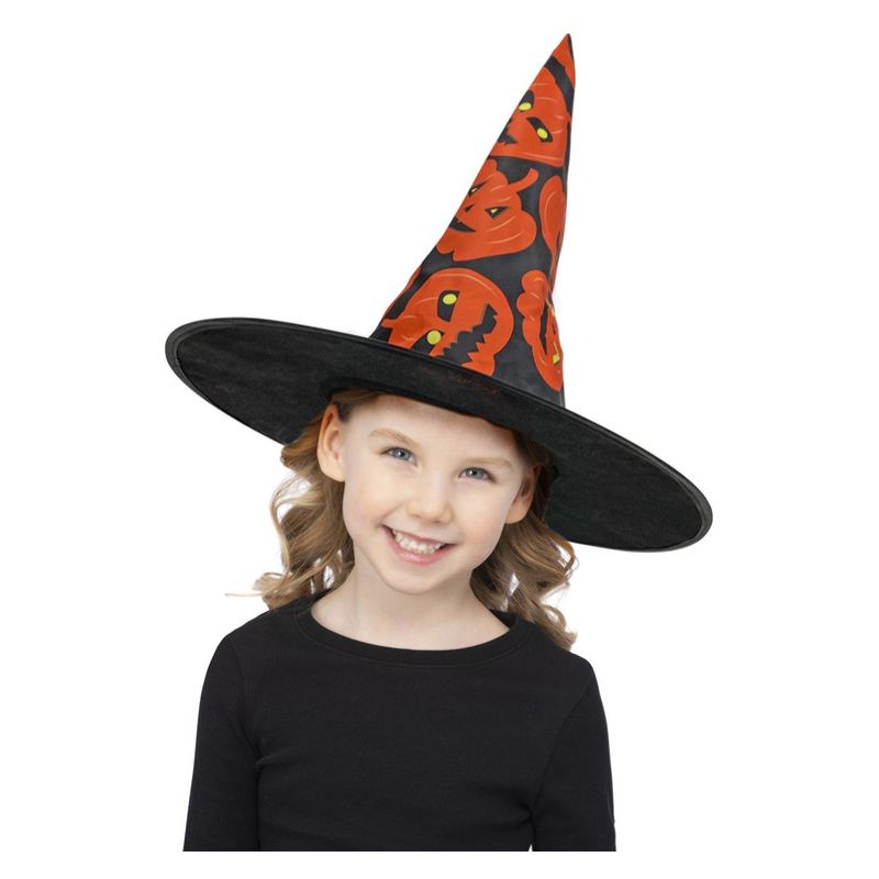 Costumes Australia Kids Pumpkin Witch Hat Child Black Orange_1