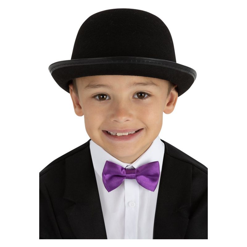 Costumes Australia Kids Victorian Bowler Hat Black Child_1