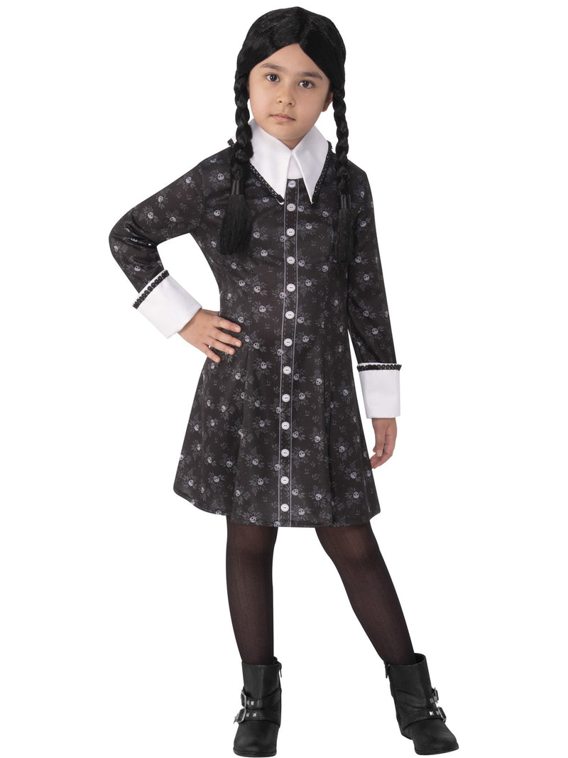 Costumes Australia Kids Wednesday Addams Costume Dress_3