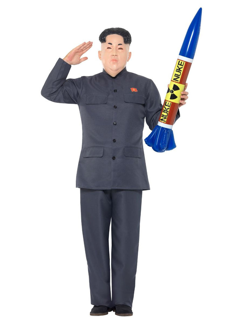 Costumes Australia Korean Dictator Costume Adult Grey Jumpsuit_5