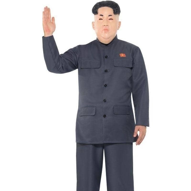 Costumes Australia Korean Dictator Costume Adult Grey Jumpsuit_1