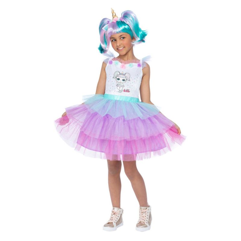 Costumes Australia L.O.L Surprise! Deluxe Unicorn Costume Child Multi Pink Purple Turquoise White_1