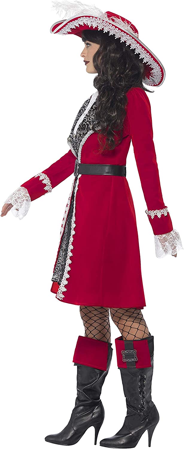 Costumes Australia Lady Captain Authentic Deluxe Adult Red Pirate Costume_3