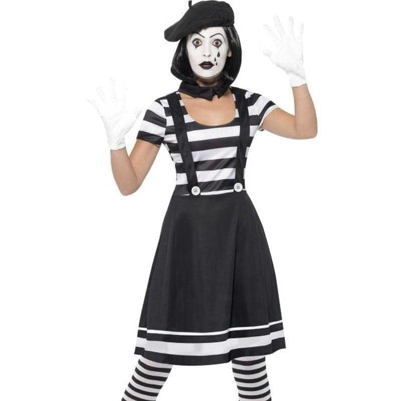 Costumes Australia Lady Mime Artist Costume Adult Black_1