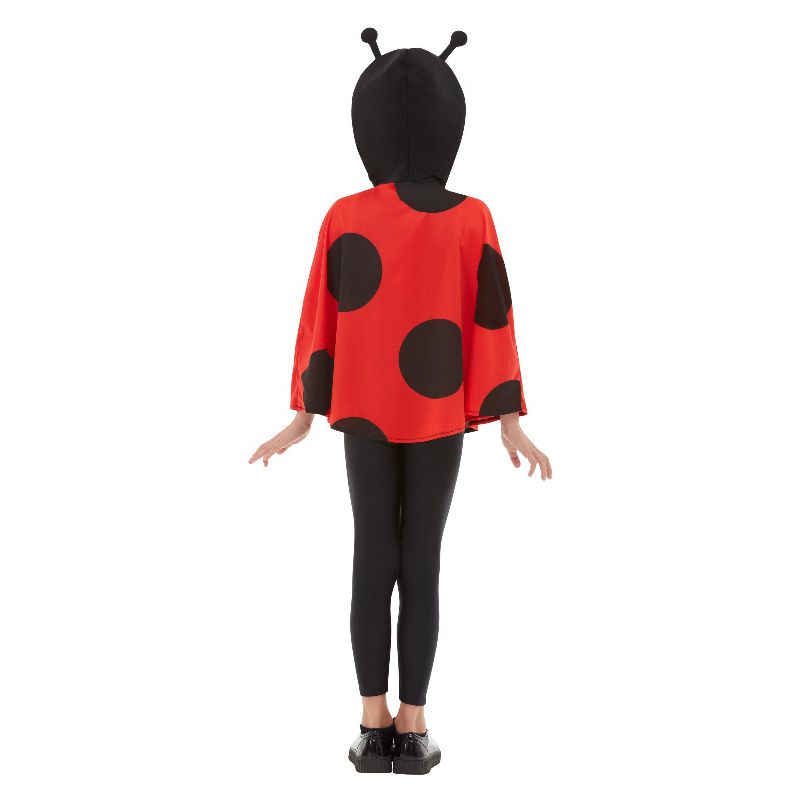 Costumes Australia Ladybird Hooded Cape Black & Red Child_2