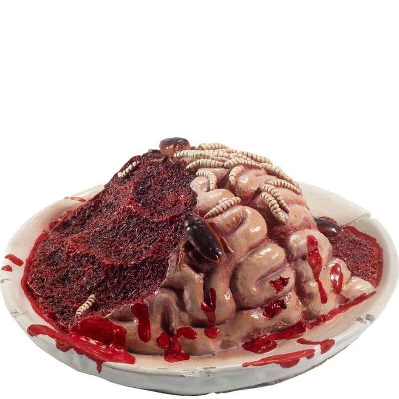 Costumes Australia Latex Gory Gourmet Rotting Brain Plate Prop Adult Red_1