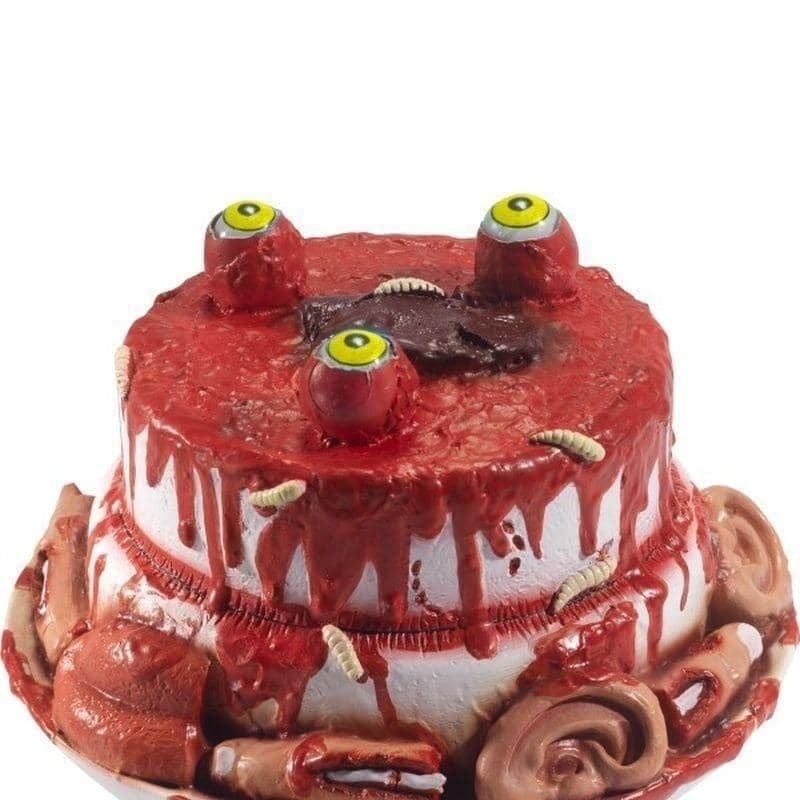 Costumes Australia Latex Gory Gourmet Zombie Cake Prop Adult Red Moving Eyes_1