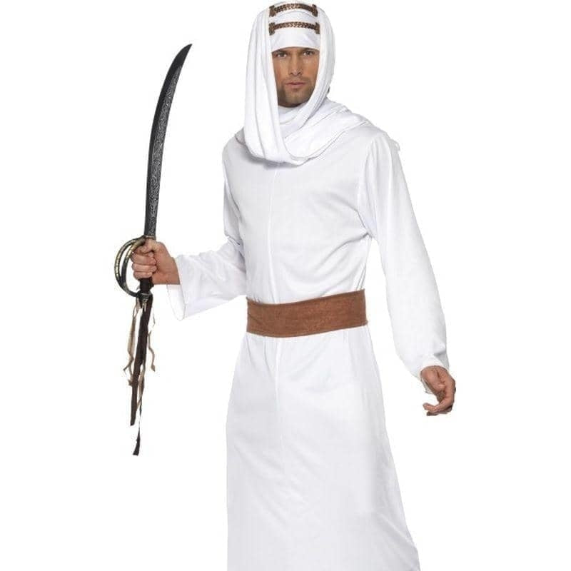 Costumes Australia Lawrence of Arabia Costume Adult White Gown Headpiece Belt_1