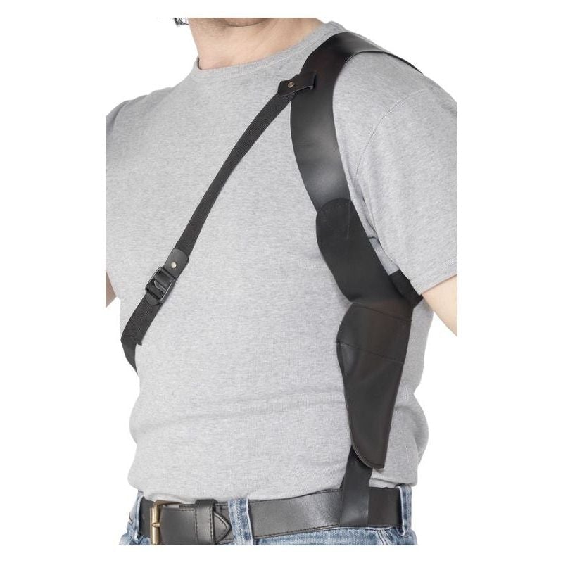 Costumes Australia Leather Look Shoulder Holster Black_1