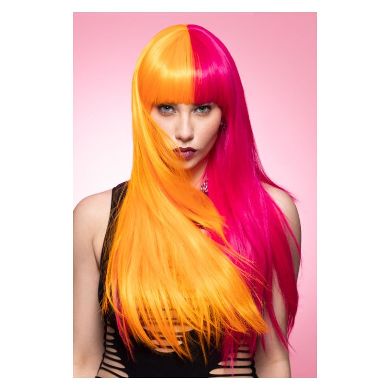 Costumes Australia Manic Panic Candy Pop Downtown Diva Wig Adult Pink Orange_1