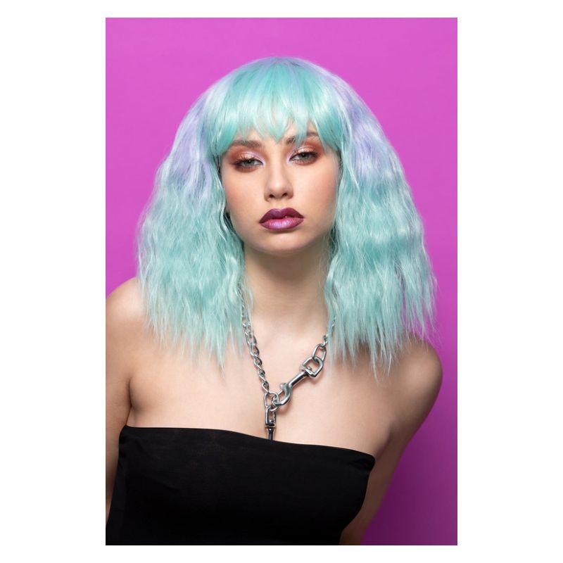 Costumes Australia Manic Panic® Lavender Mist Trash Goddess Wig Adult Green Purple_1