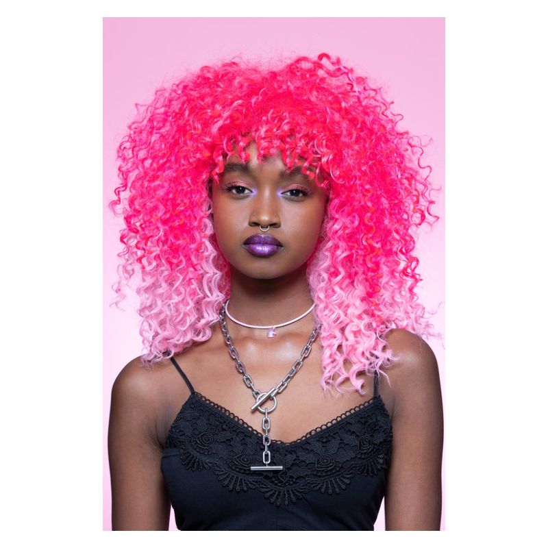 Costumes Australia Manic Panic® Pink Passion Ombre Curl Girl Wig Adult_1