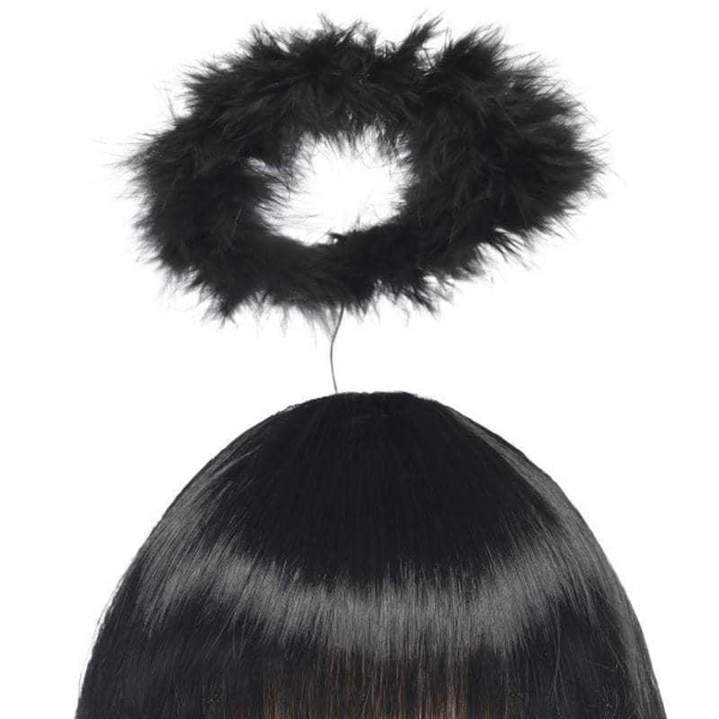 Costumes Australia Marabou Angels Halo Adult Black_1