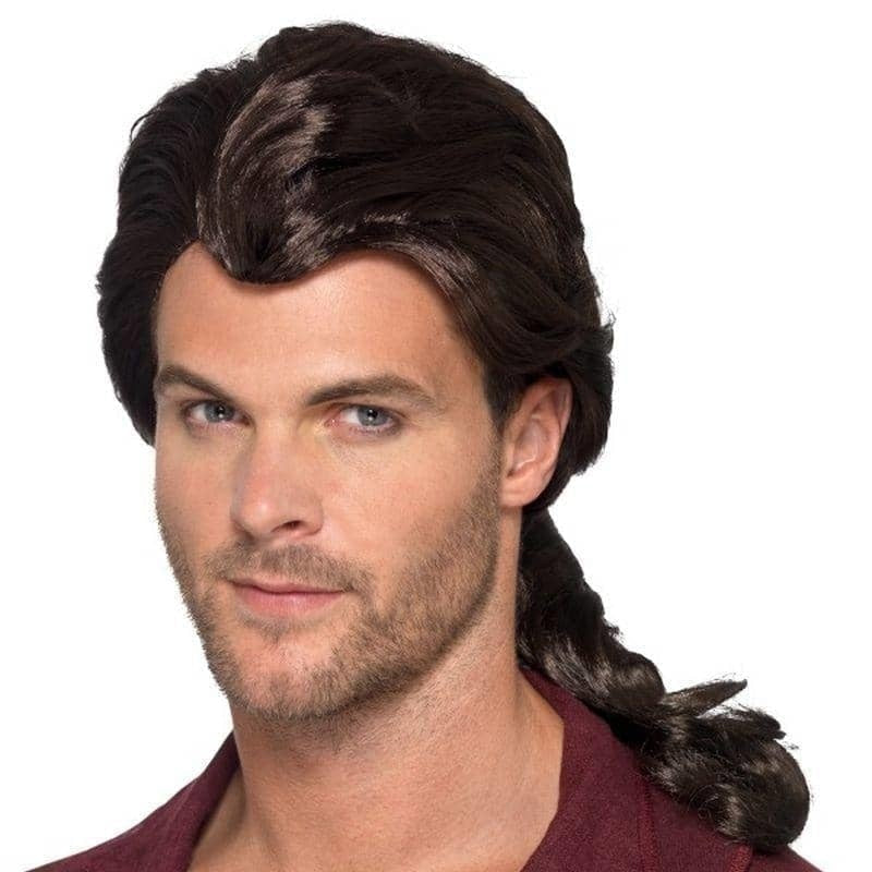 Costumes Australia Marauder Pirate Wig Adult Brown Gaston Beauty and the Beast_1