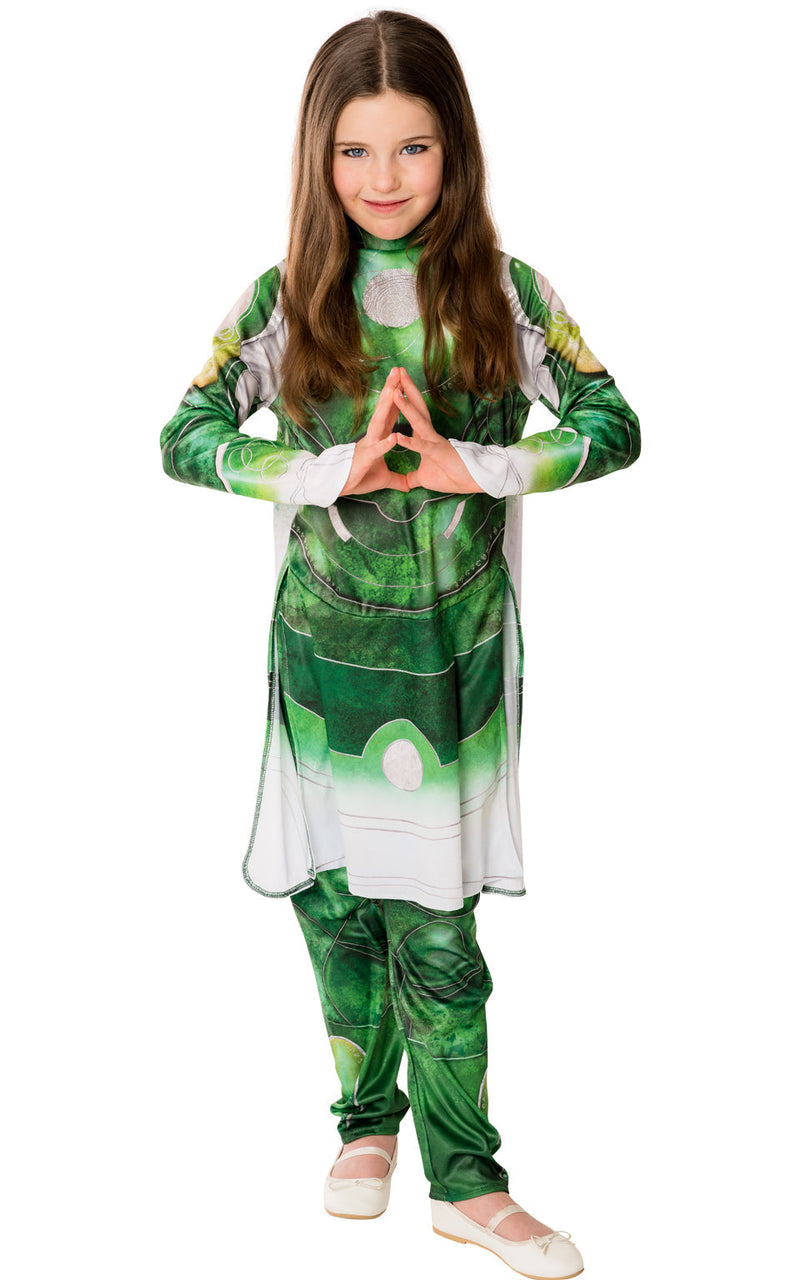 Costumes Australia ‌Marvel Eternals Girls Sersi Costume Green Dress_1