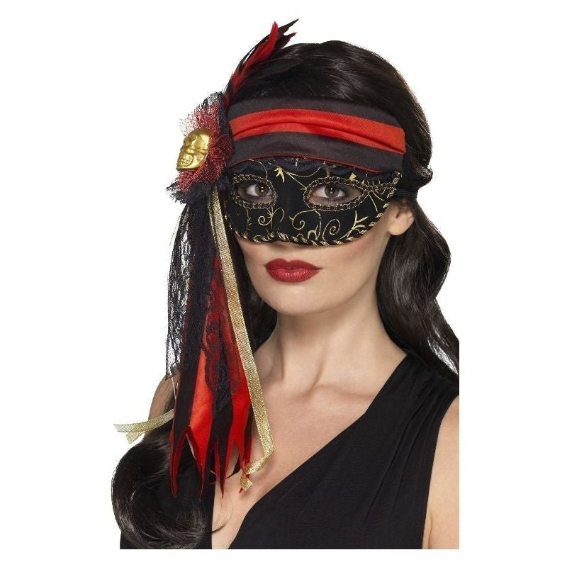 Costumes Australia Size Chart Masquerade Pirate Eyemask Adult Black