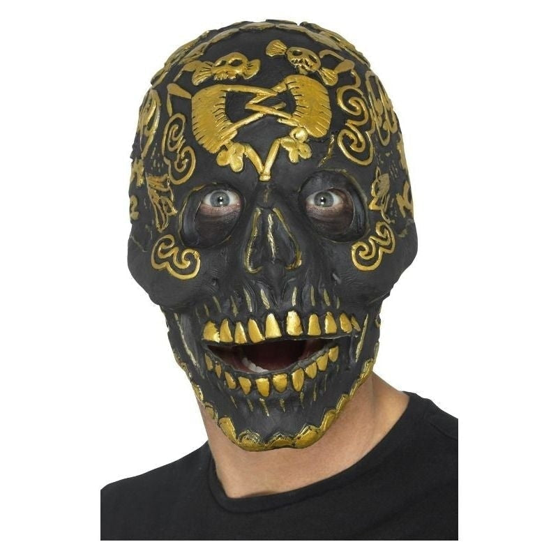 Costumes Australia Size Chart Masquerade Skull Halloween Mask Gold