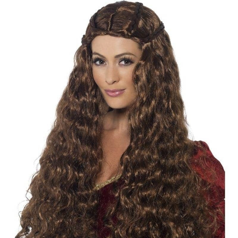 Costumes Australia Medieval Princess Wig Adult Brown_1