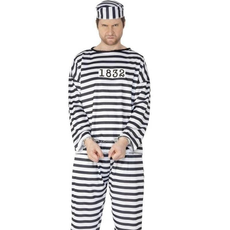 Costumes Australia Mens Convict Costume Black White_1