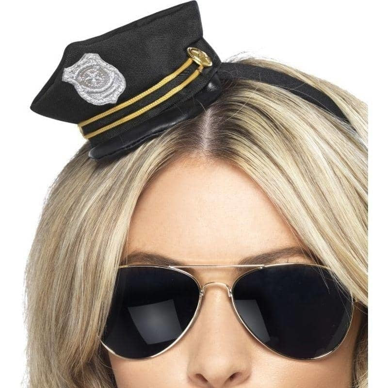 Costumes Australia Mini Cop Hat Adult Black_1