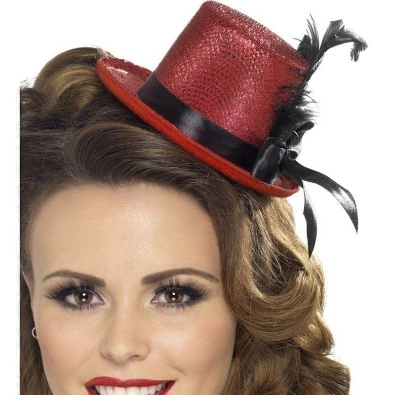 Costumes Australia Mini Tophat Adult Red_1