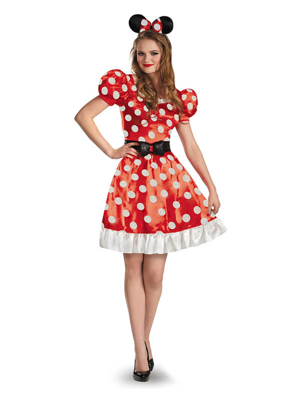 Costumes Australia Minnie Mouse Costume Adult Disney Classic Red Dress_1