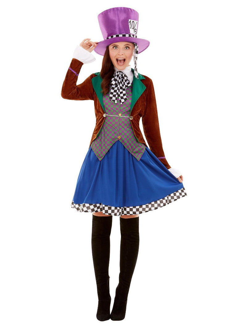 Costumes Australia Miss Mad Hatter Costume Adult Alice In Wonderland Multi Coloured_3