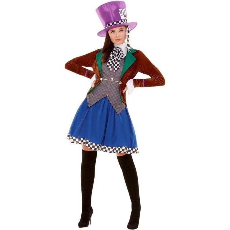 Costumes Australia Miss Mad Hatter Costume Adult Alice In Wonderland Multi Coloured_1