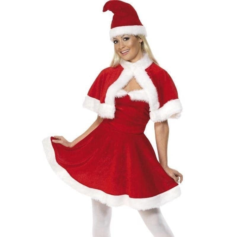 Costumes Australia Miss Santa Costume Adult Red White Dress_1