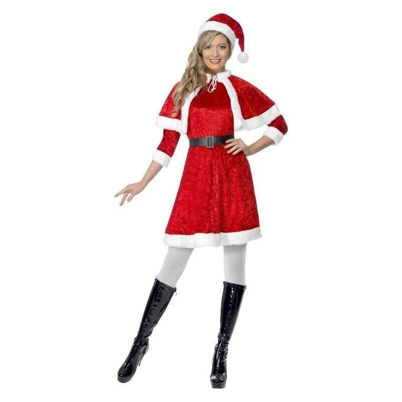 Costumes Australia Miss Santa Costume Red Dress Cape Hat Belt_3