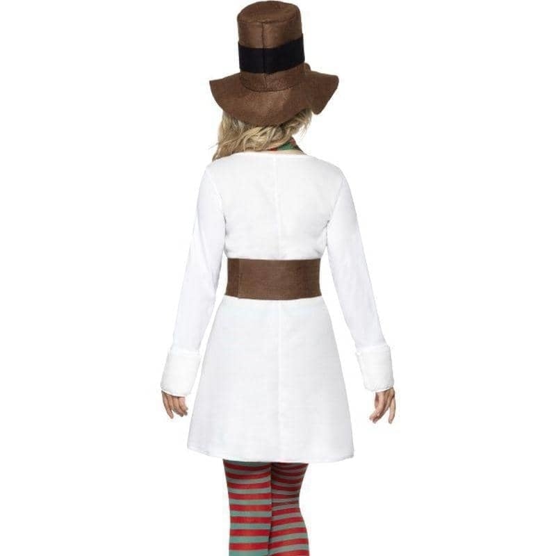 Costumes Australia Miss Snowman Costume Adult White with Brown Hat_2