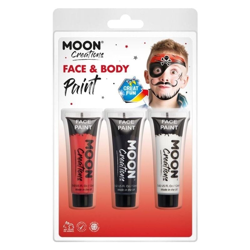 Costumes Australia Moon Creations Face & Body Paint Pirate Set Costume Make Up_1