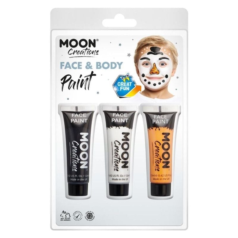 Costumes Australia Moon Creations Face & Body Paint Snowman Set Costume Make Up_1