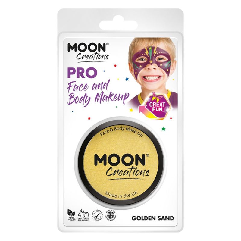 Costumes Australia Moon Creations Pro Face Paint Cake Pot Golden Sand C24395 Costume Make Up_1